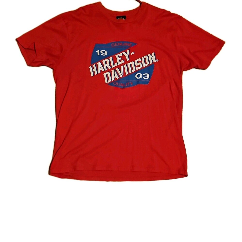 Harley-Davidson Brandon Florida XL Red T-Shirt Made in USA Genuine Quality